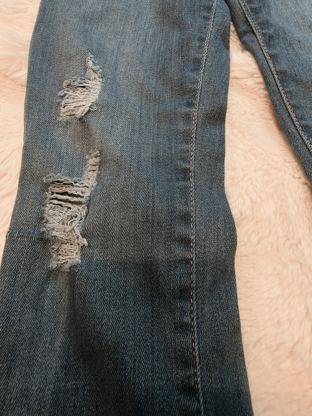 Old Navy Blue Ripped Wide-Leg Jeans Girls Size 12